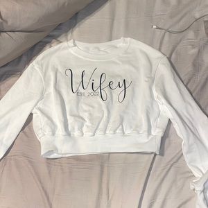 NWOT Wifey Crop Top